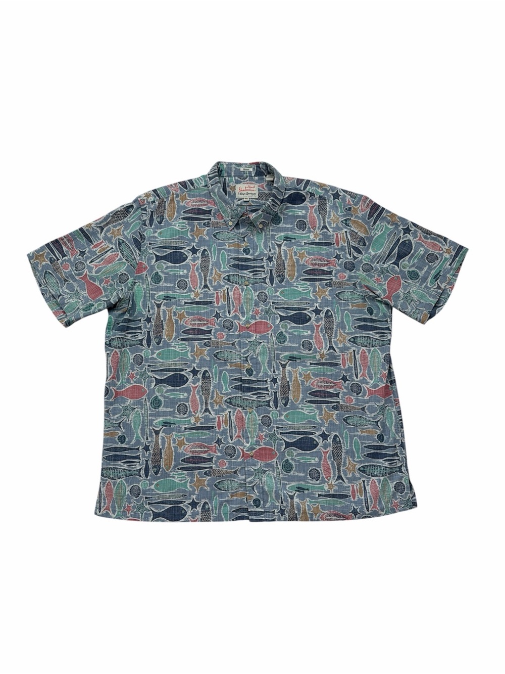 Reyn Spooner Alfred Shaheen Fish Print Aloha Shirt 3XL